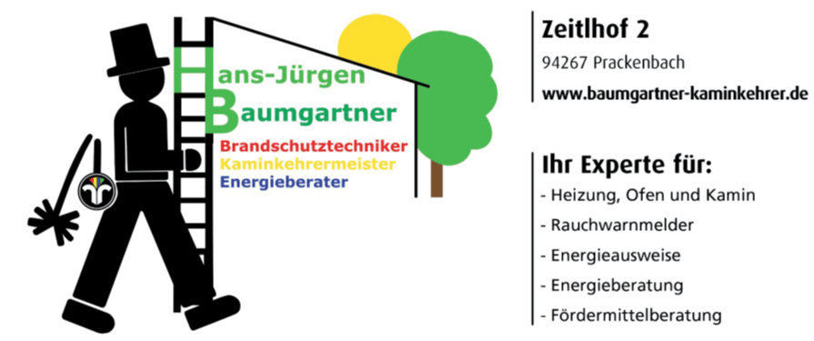 Werbetafel Hans-Jürgen Baumgartner Kaminkehrer