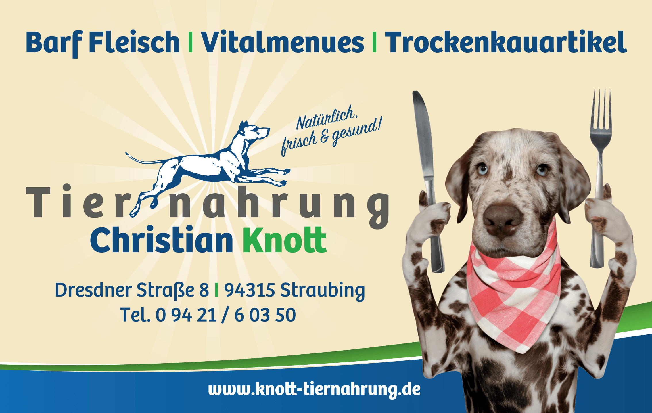 Werbetafel Knott Tiernahrung